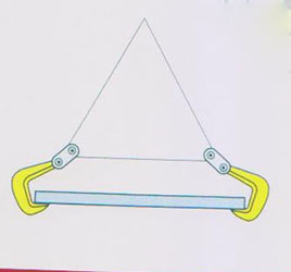 Steel plate tongs