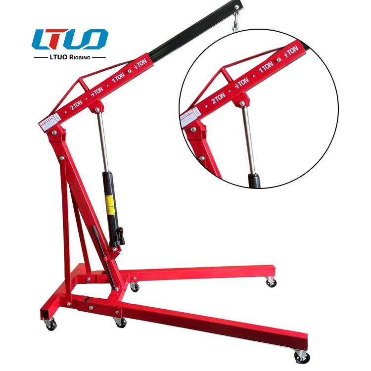 Mobile folding hydraulic crane
