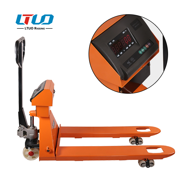 Electronic scale forklift manual weighing hydraulic forklift